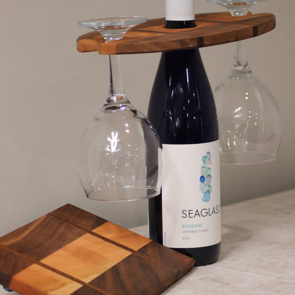 Cheese Board and Wine Caddy-Vertical Lines