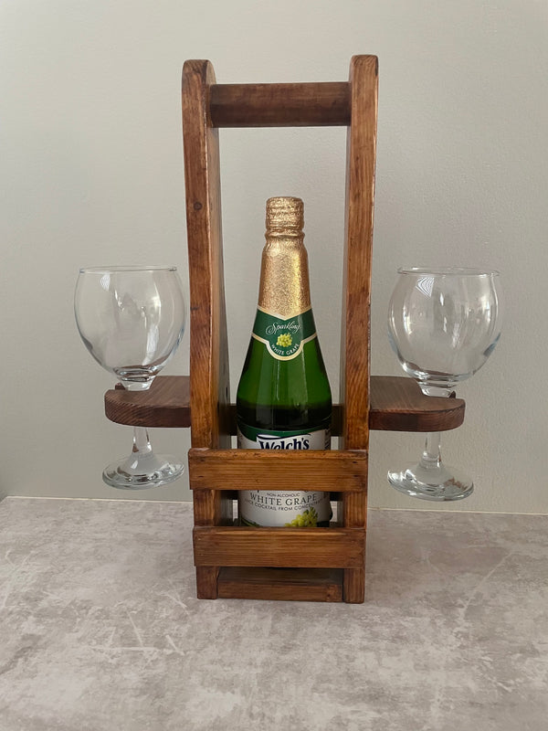 Wine Caddy made of Pine